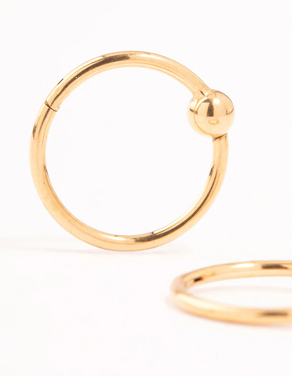 Gold Plated Surgical Steel Bull Clicker Ring - Image 2