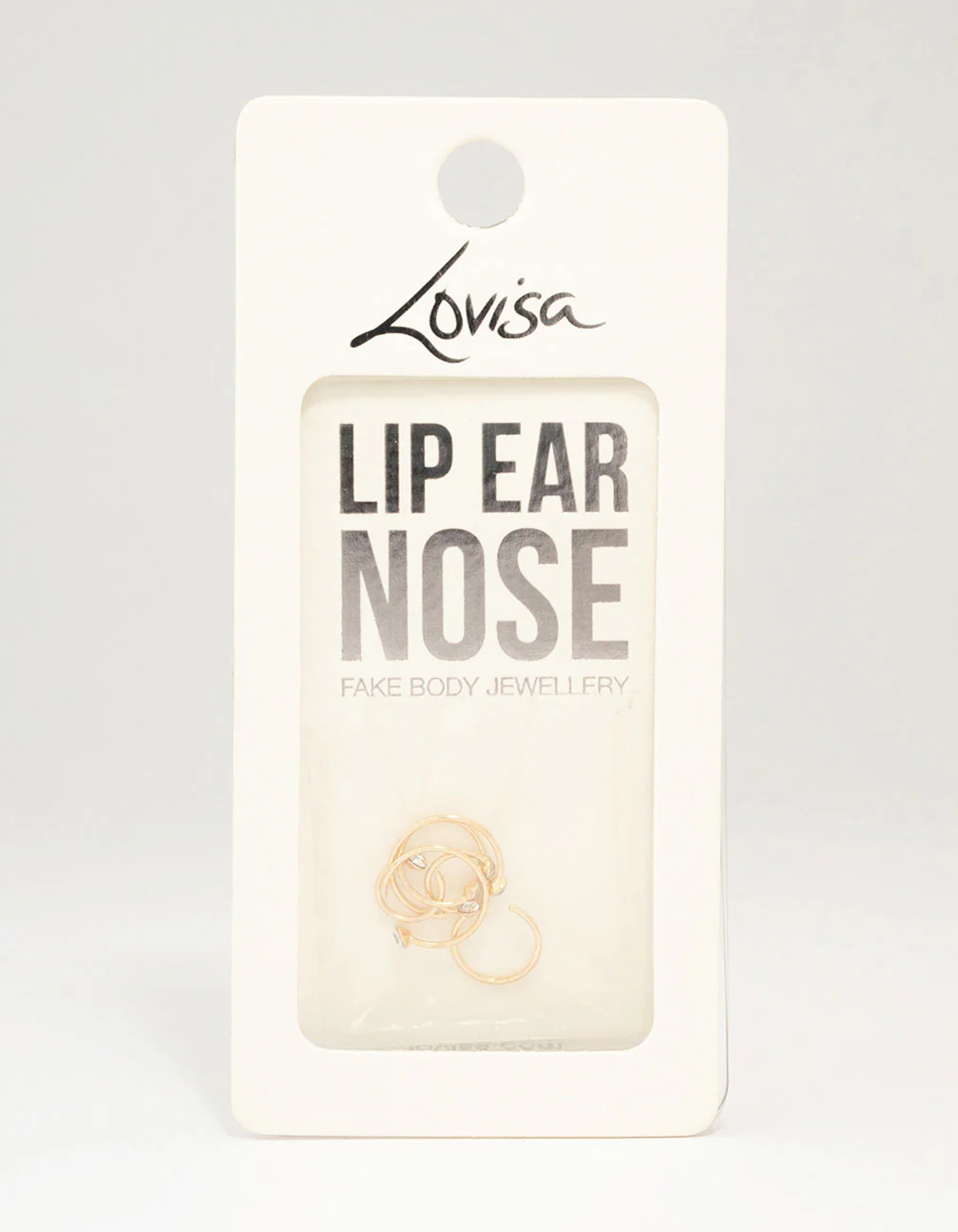 Gold Plated Surgical Steel Diamante Faux Nose Piercing Pack - Image 3