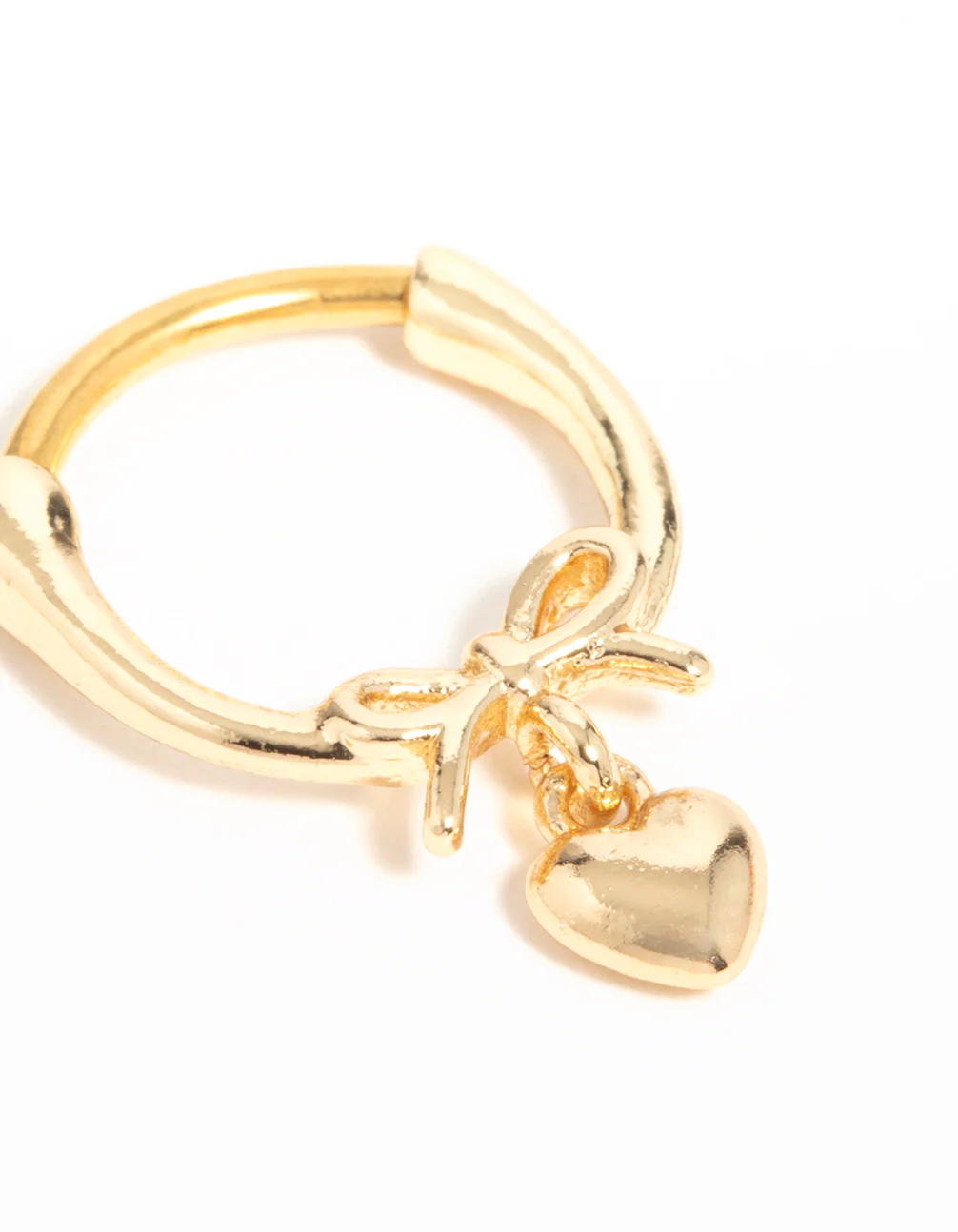 Gold Plated Surgical Steel Heart Ear Clicker - Image 2