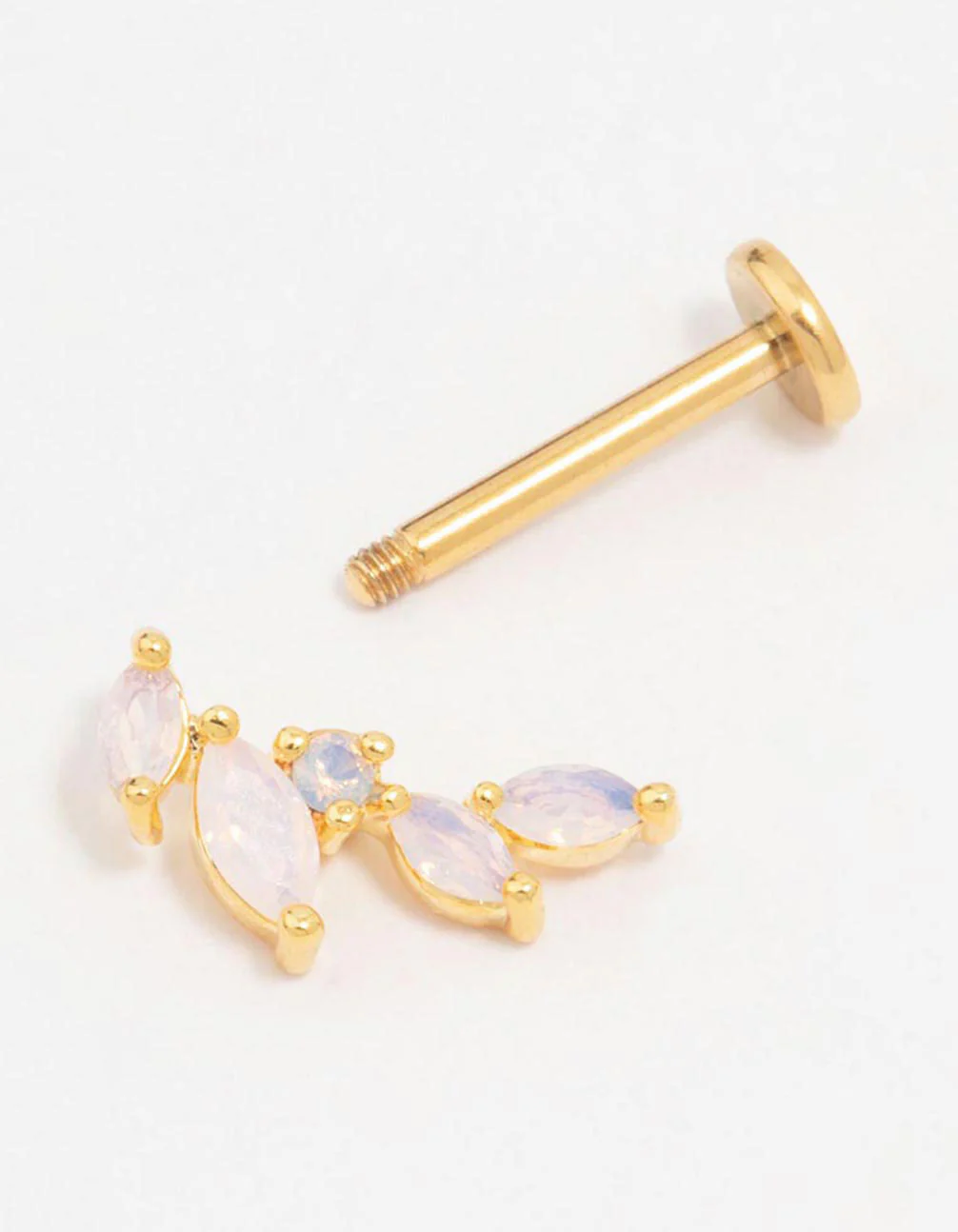 Gold Plated Surgical Steel Marquise Crawler Flat Back - Image 2