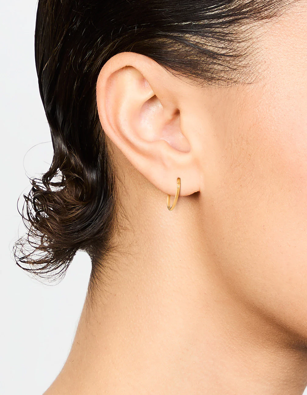 Gold Plated Surgical Steel Medium Sleeper Earrings 10 mm - Image 2