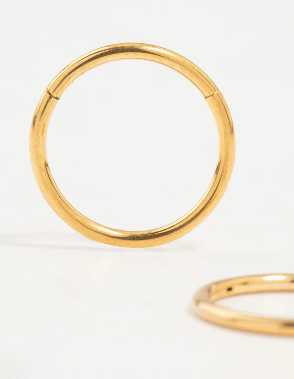 Gold Plated Surgical Steel Medium Sleeper Earrings 10 mm - Image 4