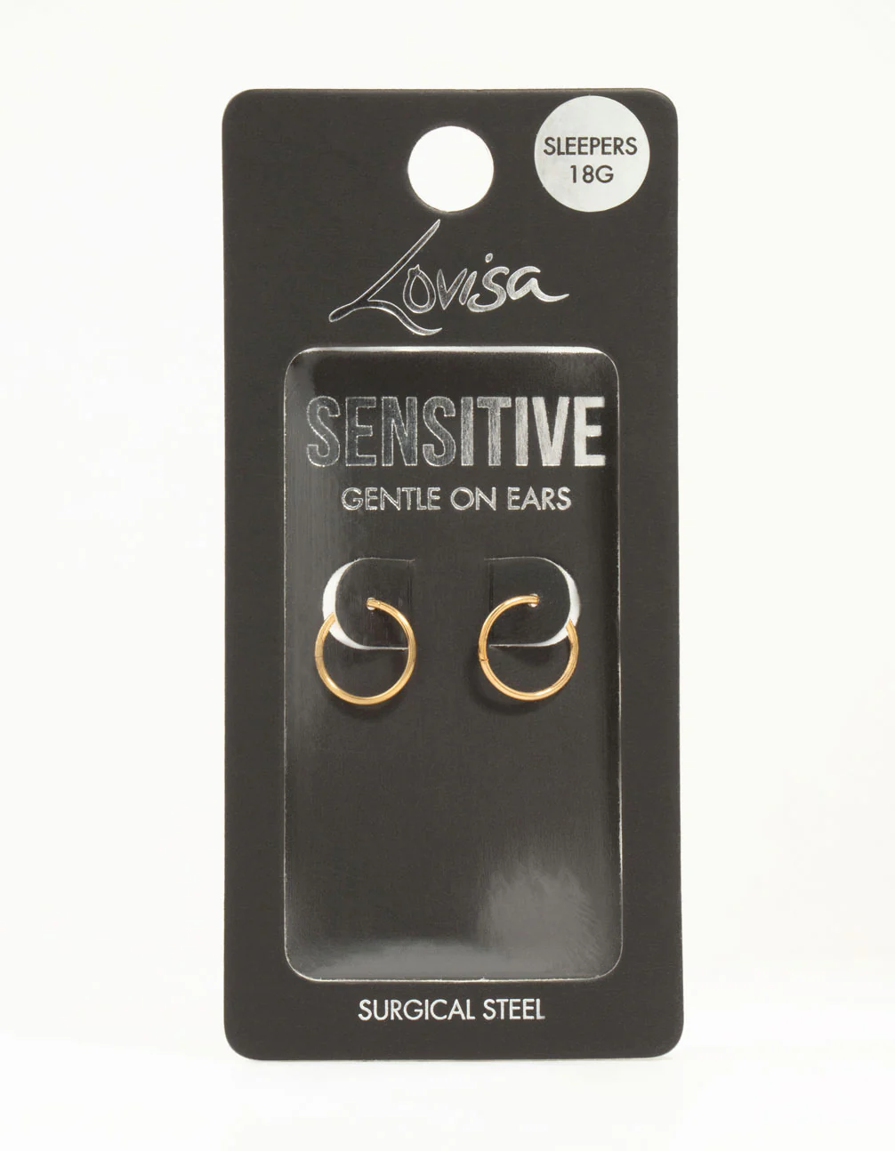 Gold Plated Surgical Steel Medium Sleeper Earrings 10 mm - Image 5