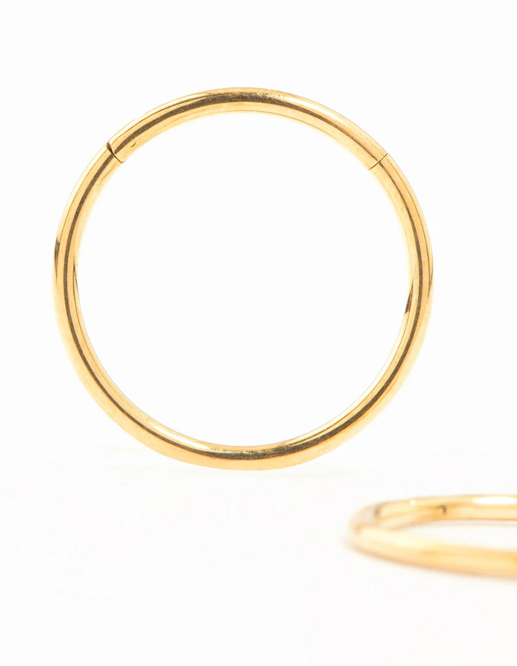 Gold Plated Surgical Steel Medium Sleeper Earrings 12 mm - Image 4