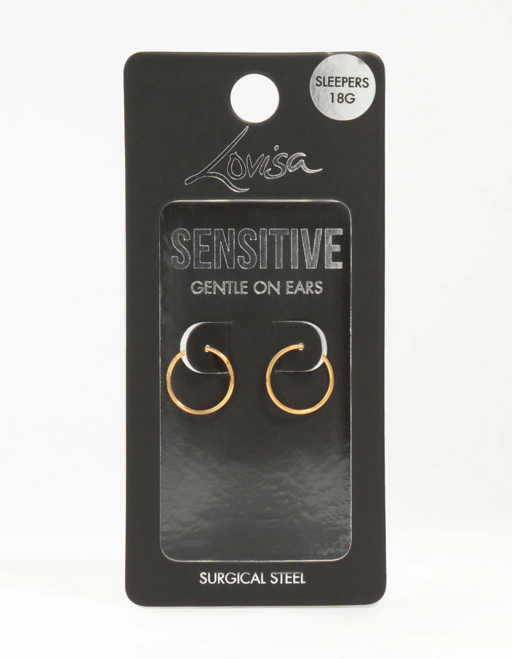 Gold Plated Surgical Steel Medium Sleeper Earrings 12 mm - Image 5