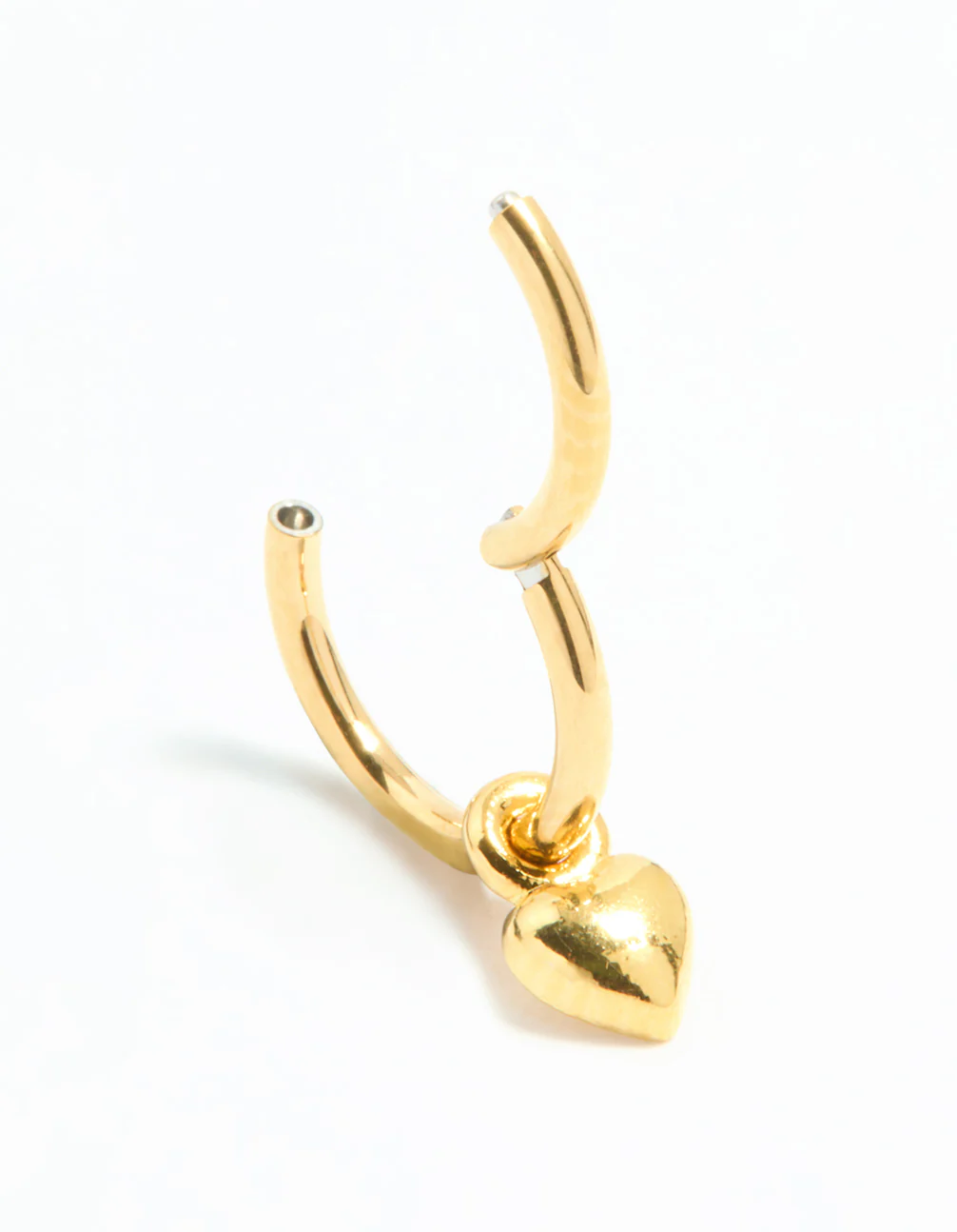 Gold Plated Surgical Steel Micro Heart Clicker - Image 3