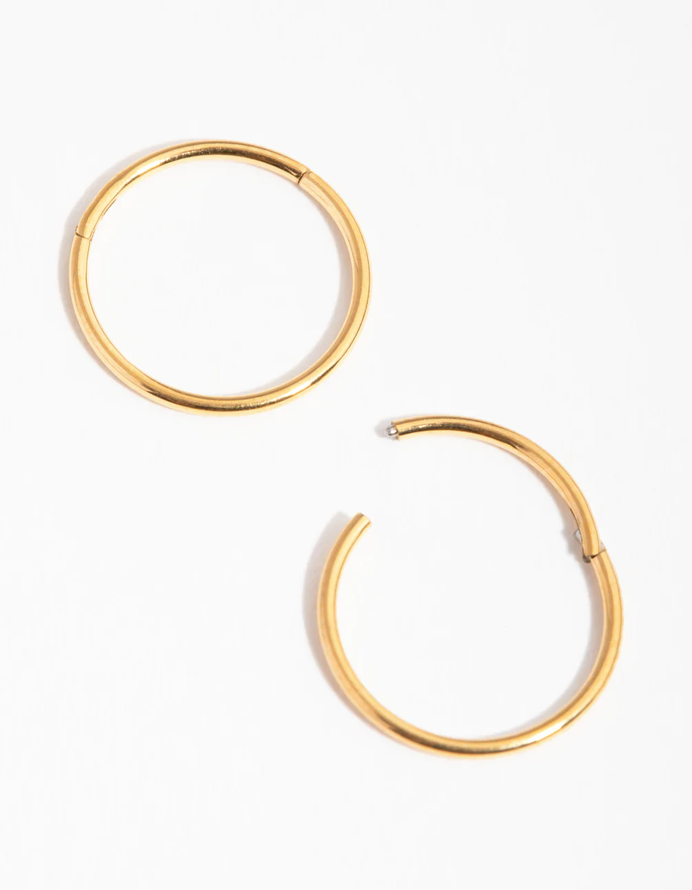 Gold Plated Surgical Steel Sleeper Earrings 10MM - Image 2