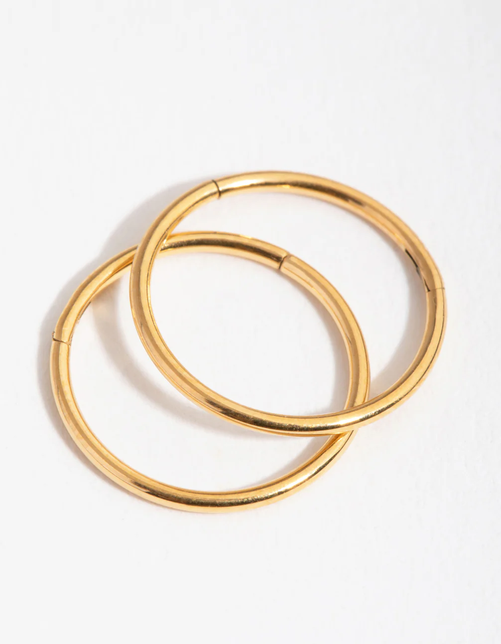 Gold Plated Surgical Steel Sleeper Earrings 10MM - Image 3