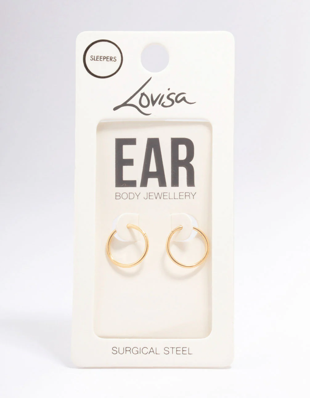 Gold Plated Surgical Steel Sleeper Earrings 12mm - Image 3