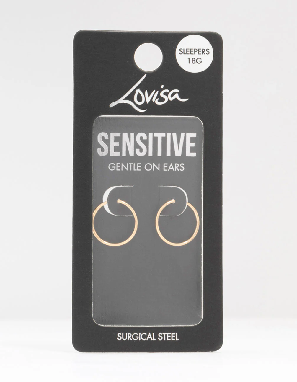 Gold Plated Surgical Steel Sleeper Earrings 14MM - Image 4