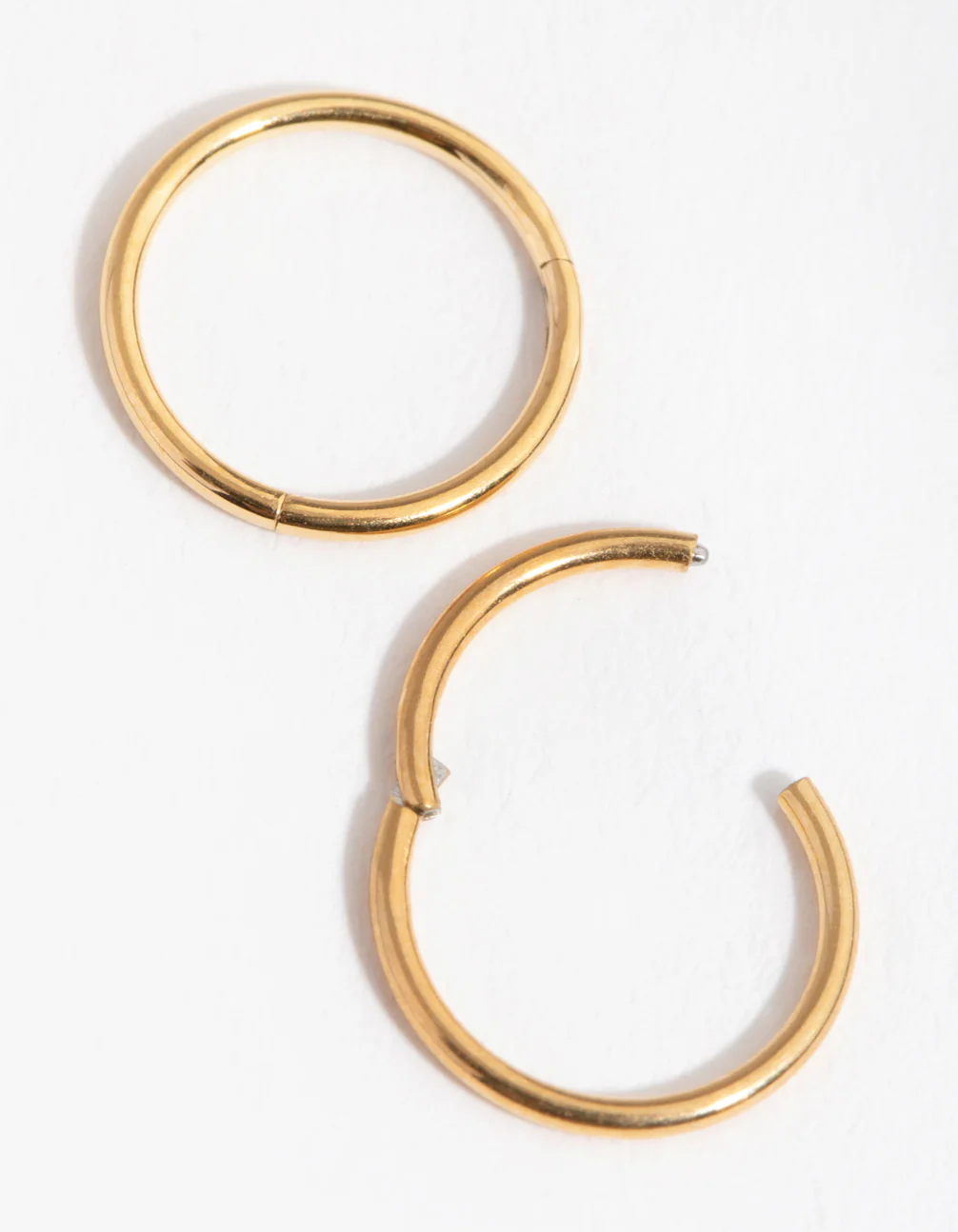Gold Plated Surgical Steel Sleeper Earrings 8MM - Image 2
