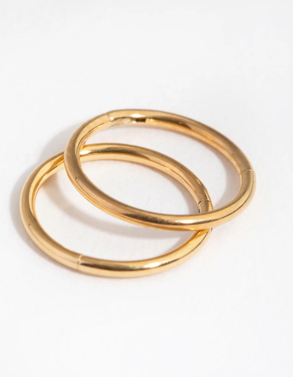 Gold Plated Surgical Steel Sleeper Earrings 8MM - Image 3