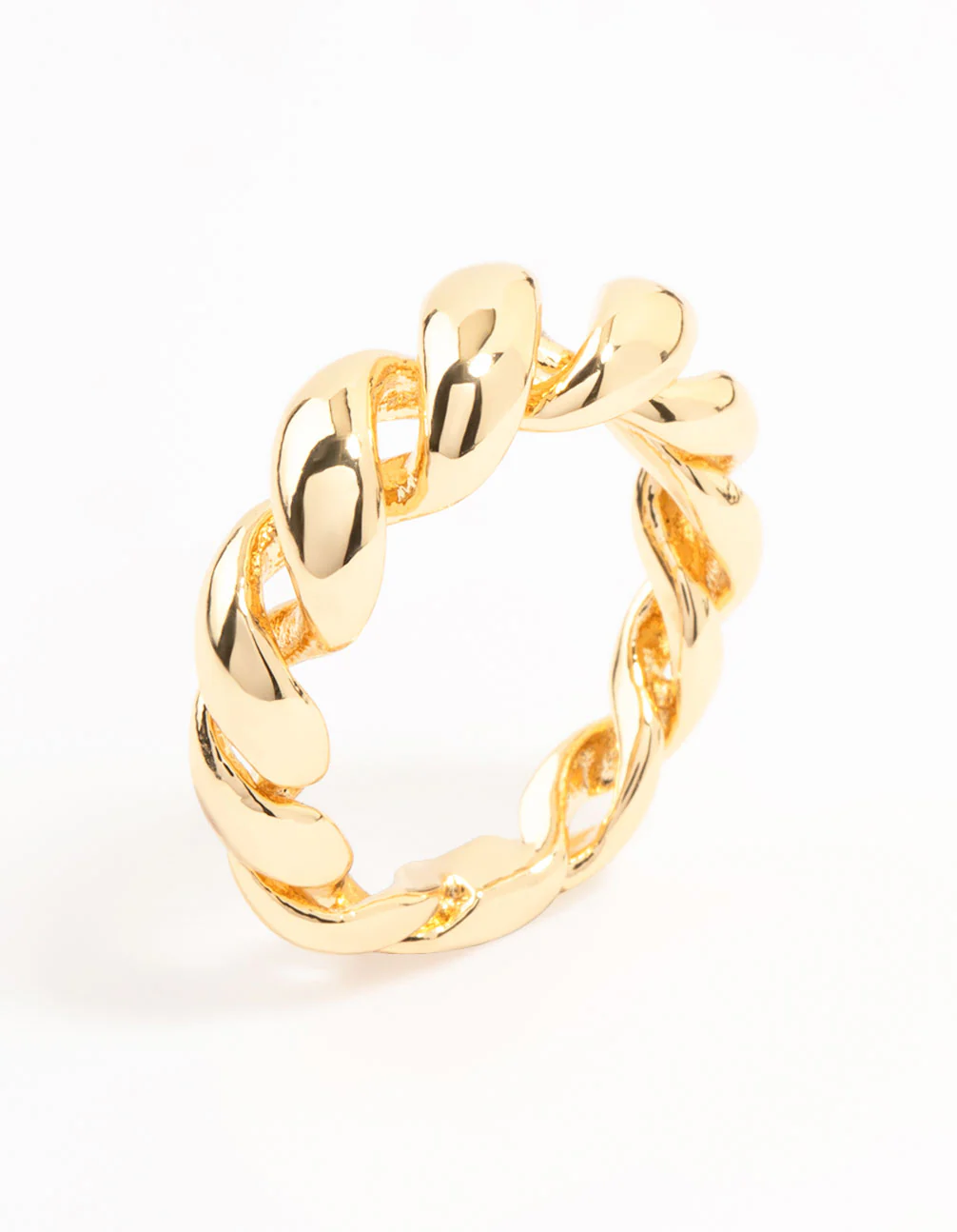 Gold Plated Swirl Coil Ring - Image 2
