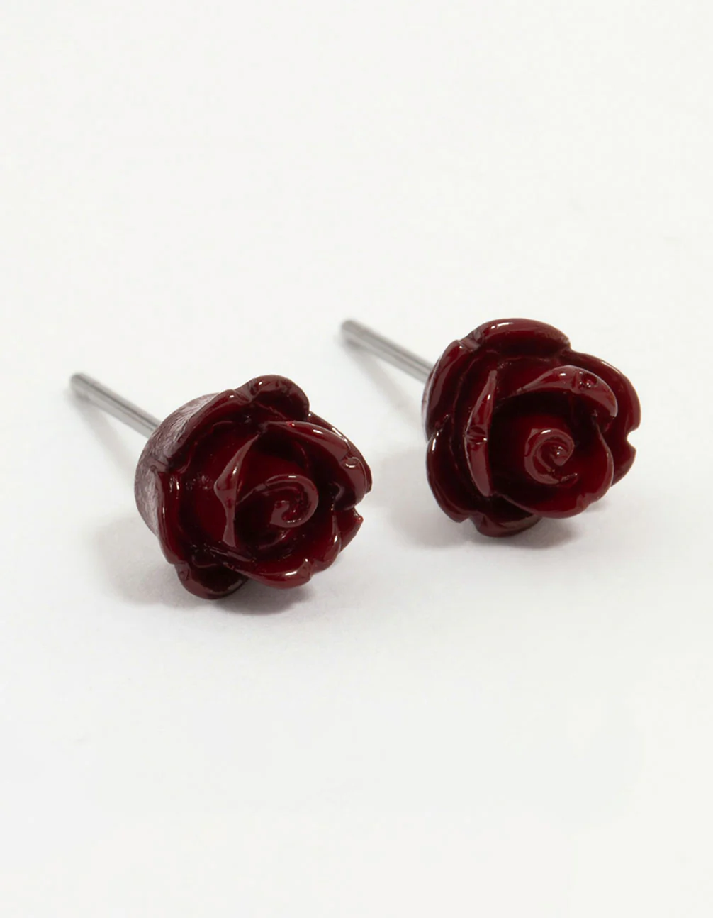 Gold Plated Sword & Burgundy Rose Earrings 3-Pack - Image 2