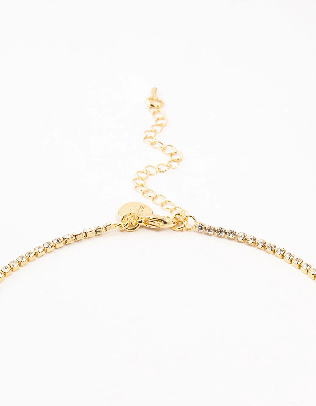 Gold Plated Tennis Cross Necklace & Stud Earrings Set - Image 3