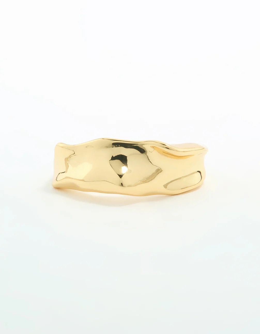 Gold Plated Textured Band Ring - Image 3