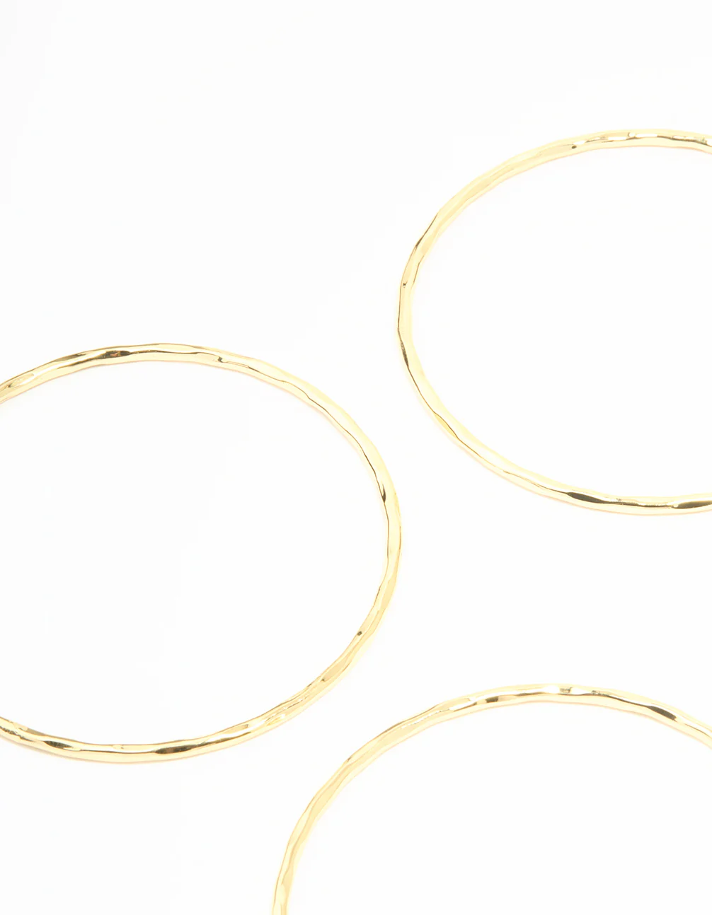 Gold Plated Textured Bangles 5-Pack - Image 2
