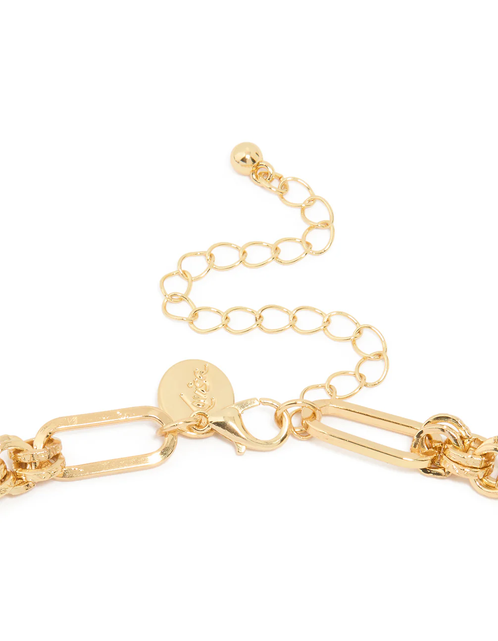 Gold Plated Thick Figaro Bar Necklace - Image 3