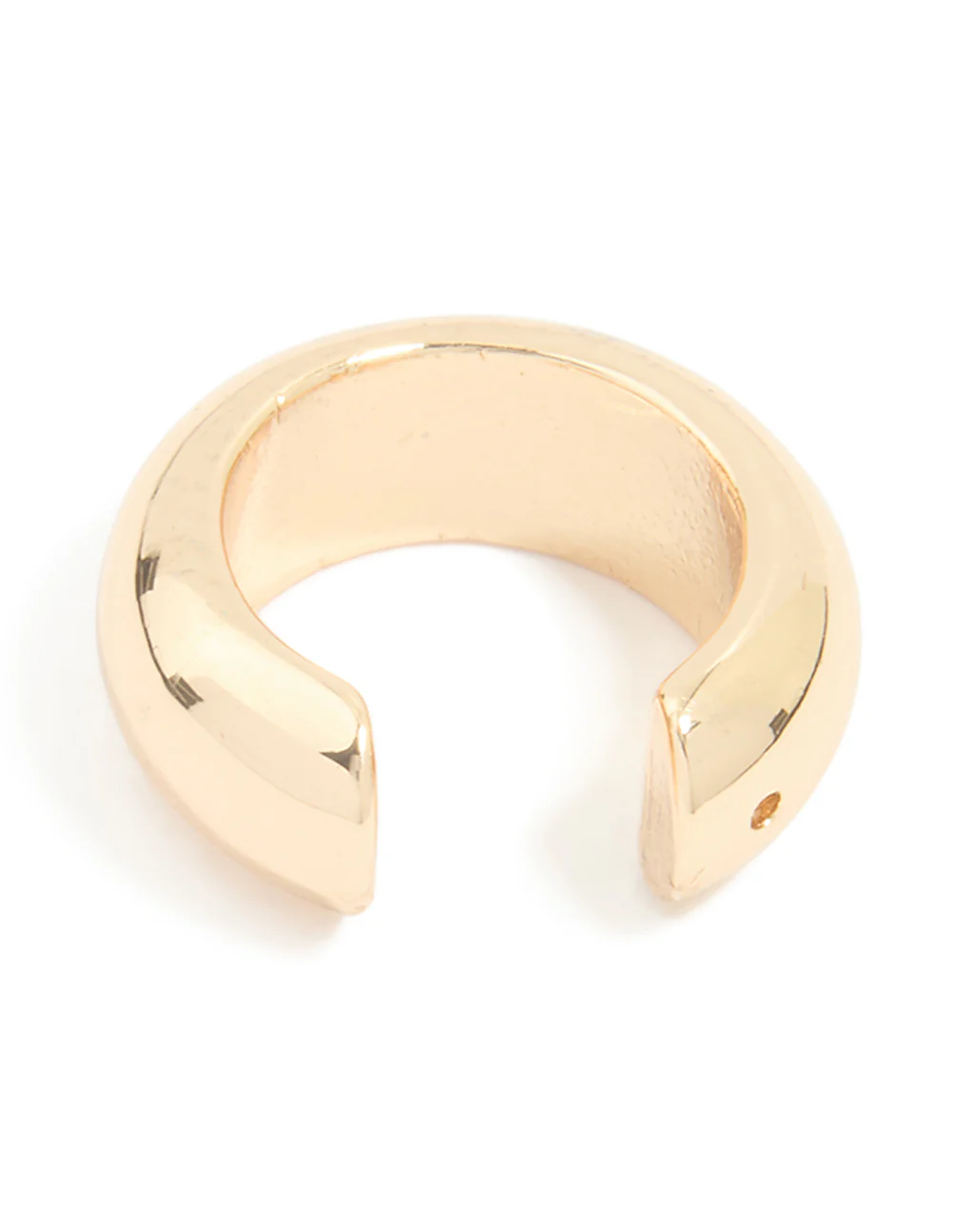 Gold Plated Thick Small Single Ear Cuff - Image 3