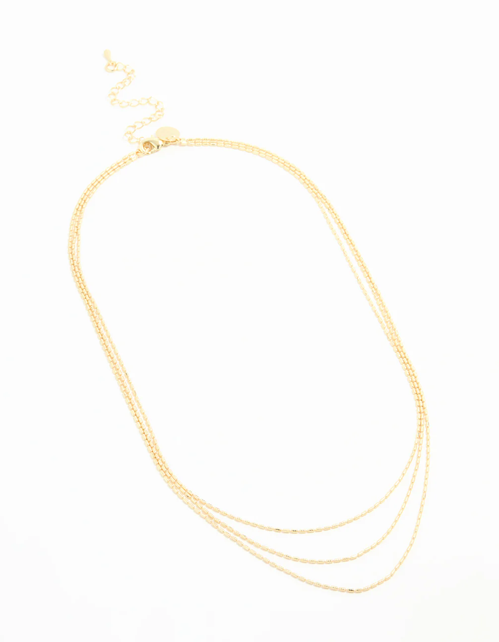 Gold Plated Thin Chain Layered Necklace - Image 2