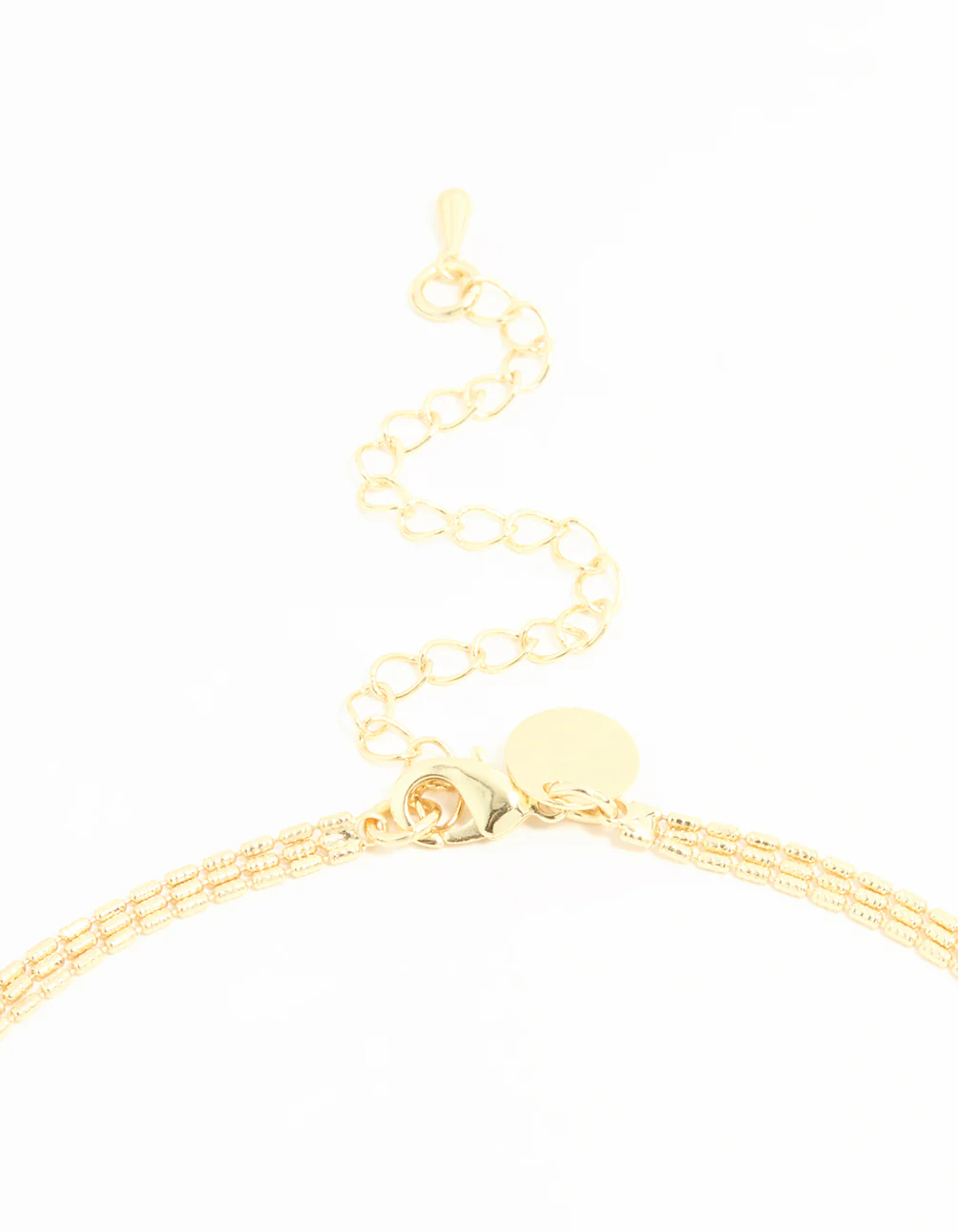 Gold Plated Thin Chain Layered Necklace - Image 3