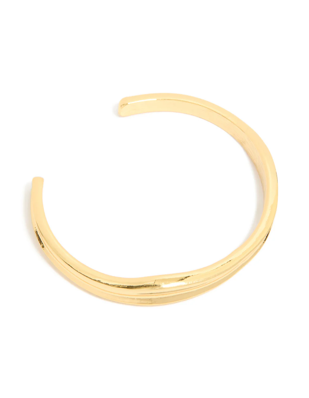 Gold Plated Thin Line Wrist Cuff - Image 2