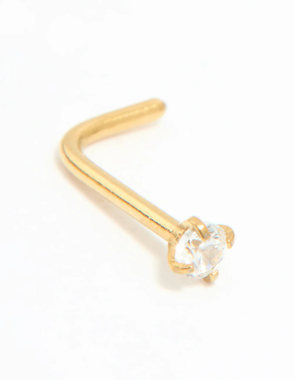 Gold Plated Titanium Cubic Zirconia Nose Ring & Studs 3-Pack - Image 3