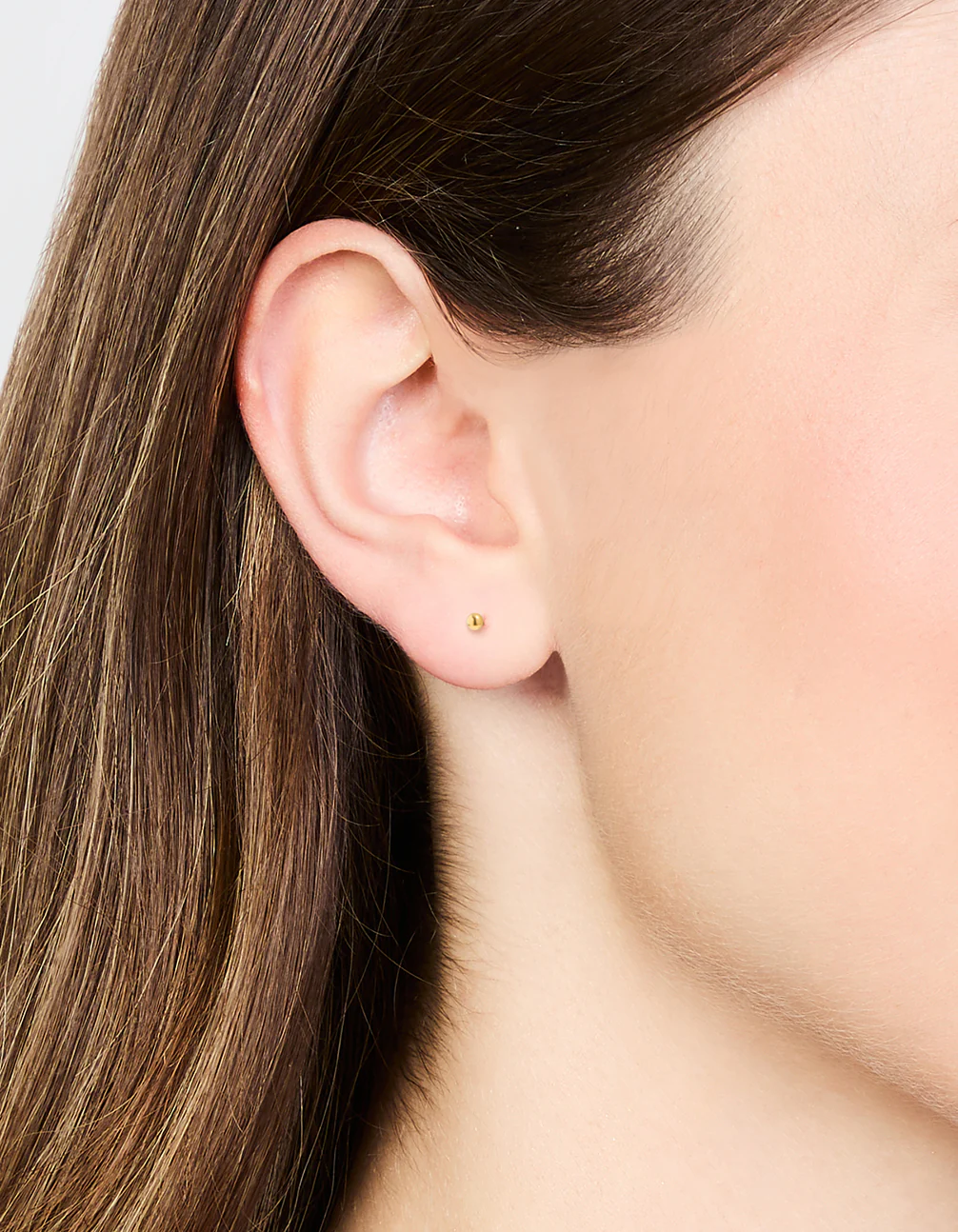 Gold Plated Titanium Micro Ball Flat Back Studs 2-Pack - Image 2