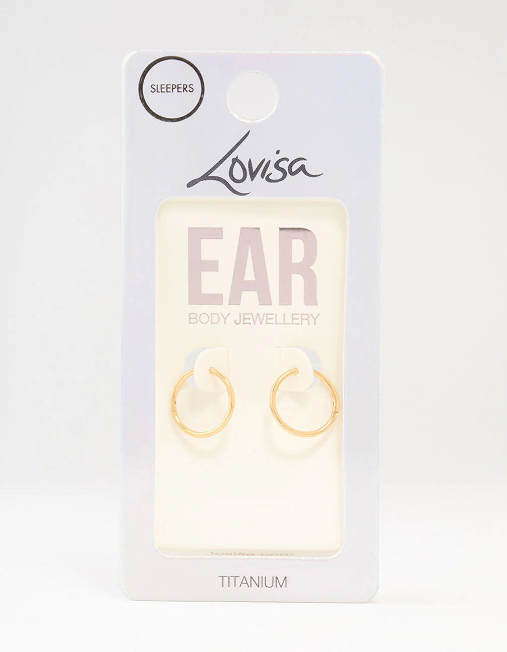 Gold Plated Titanium Sleeper Earrings 12 MM - Image 3