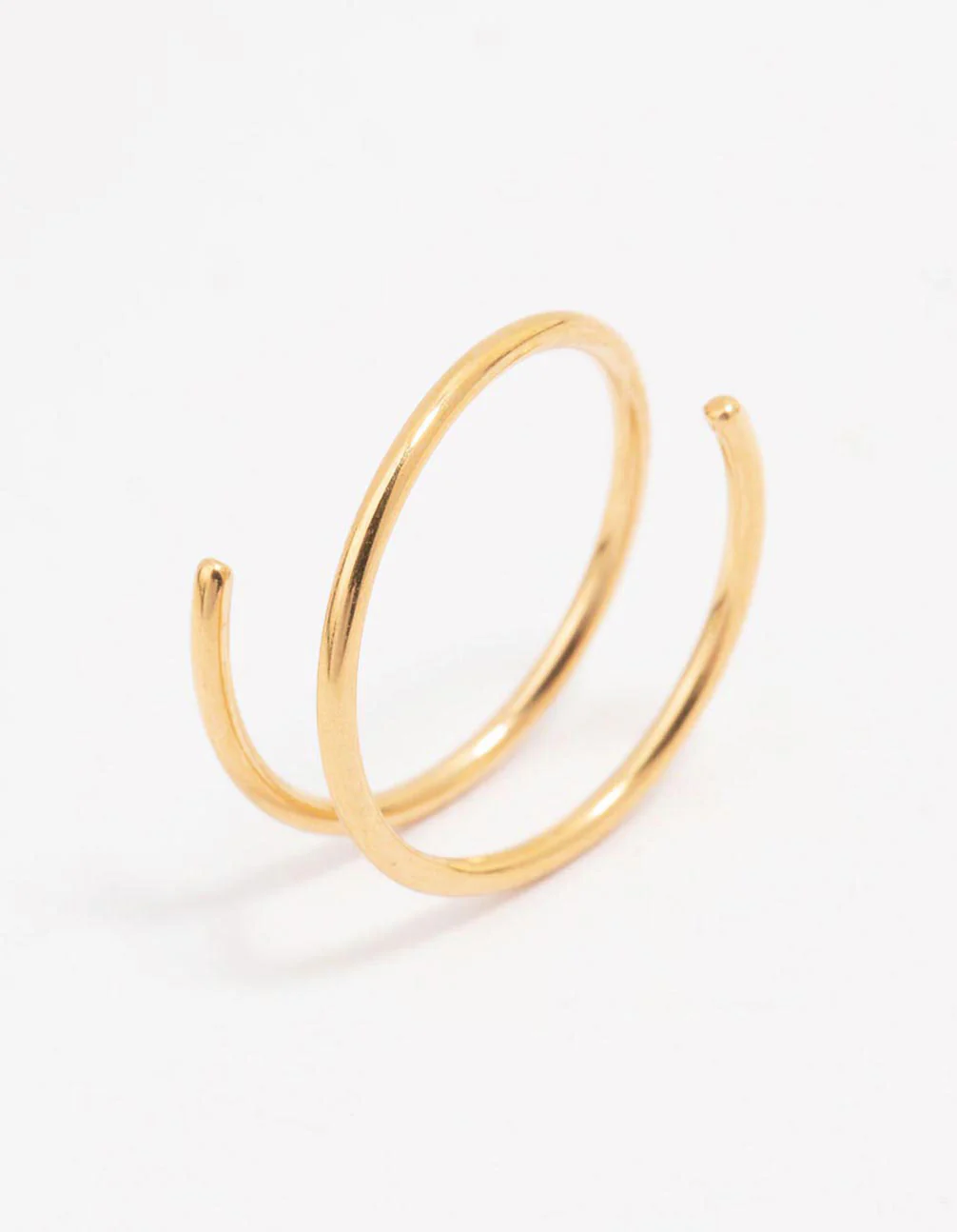 Gold Plated Titanium Twisted Nose Ring - Image 2