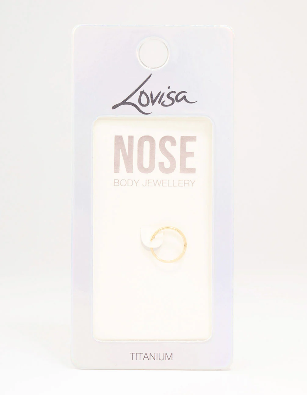 Gold Plated Titanium Twisted Nose Ring - Image 3