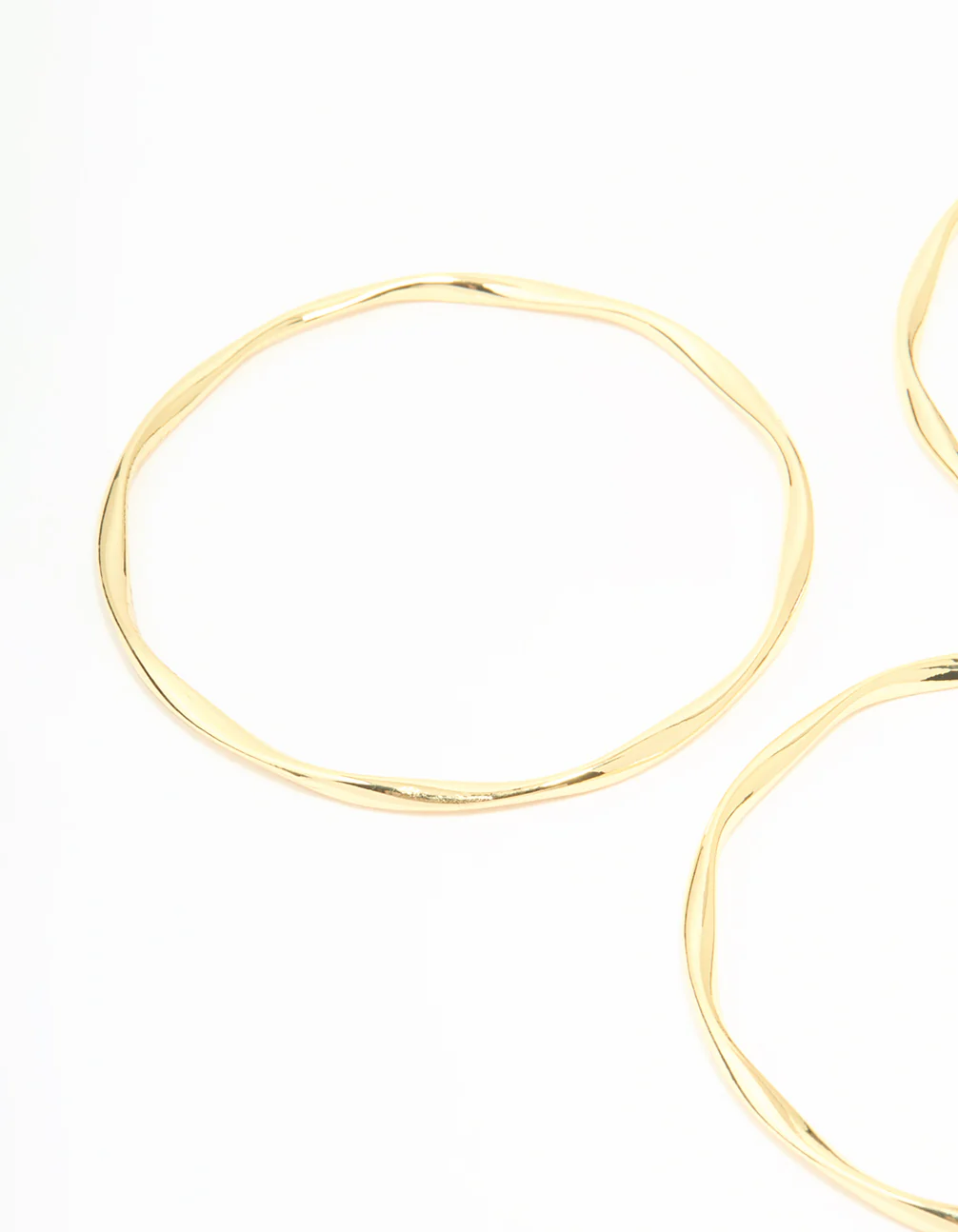 Gold Plated Twist Bangles 3-Pack - Image 2