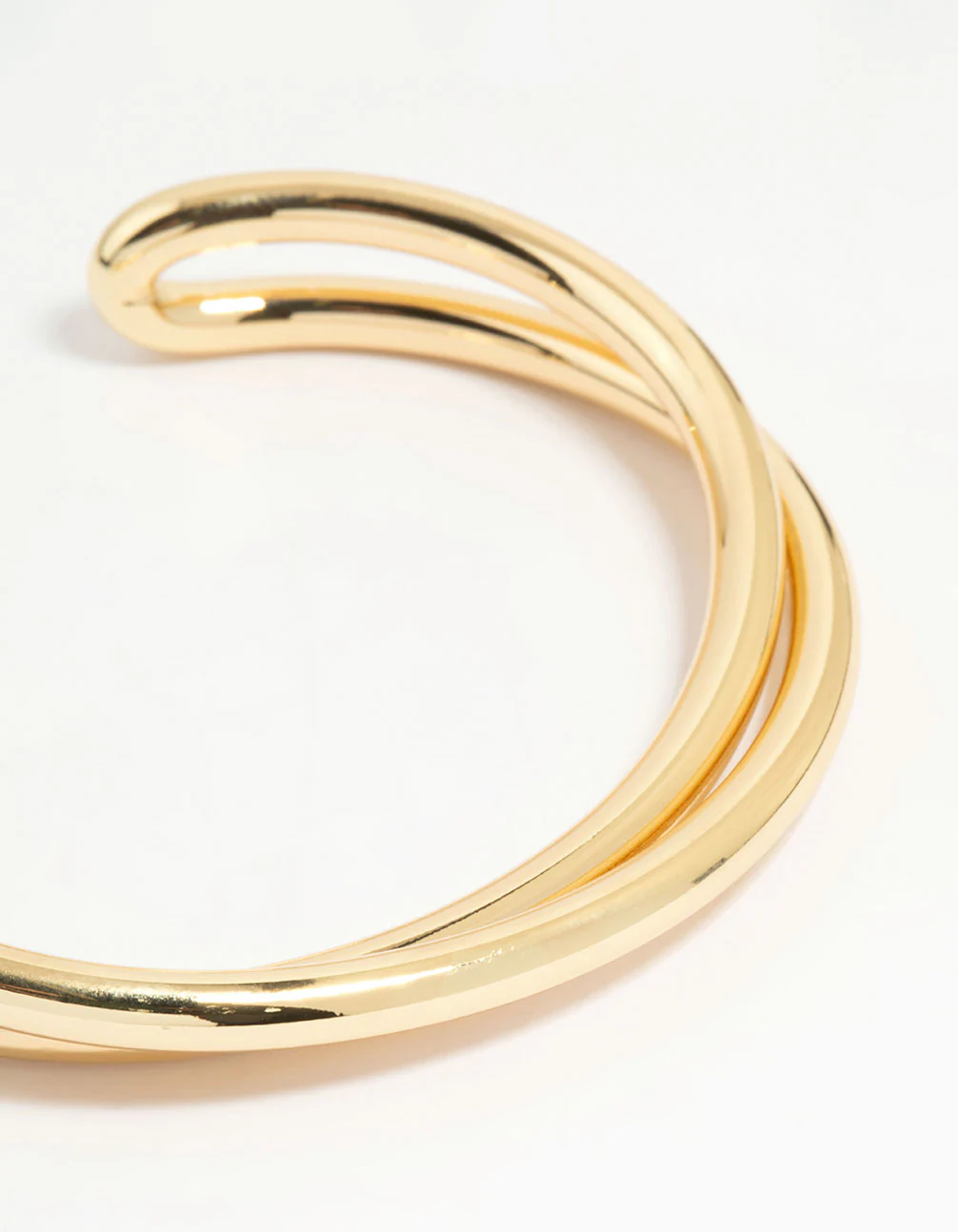 Gold Plated Twist Wrist Cuff - Image 2