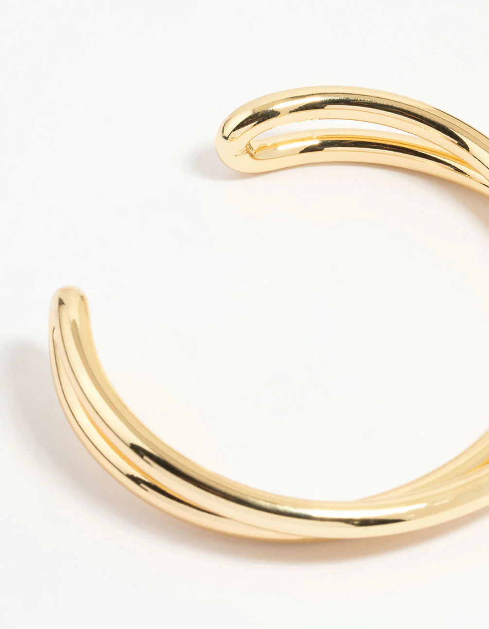 Gold Plated Twist Wrist Cuff - Image 3