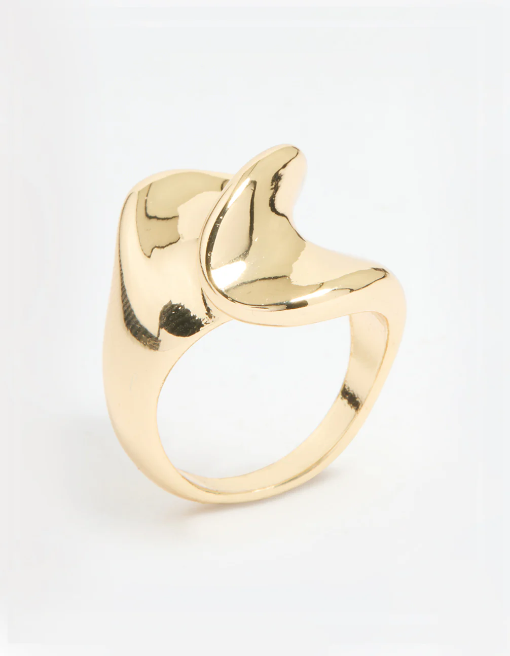 Gold Plated Twisted Oval Ring - Image 2
