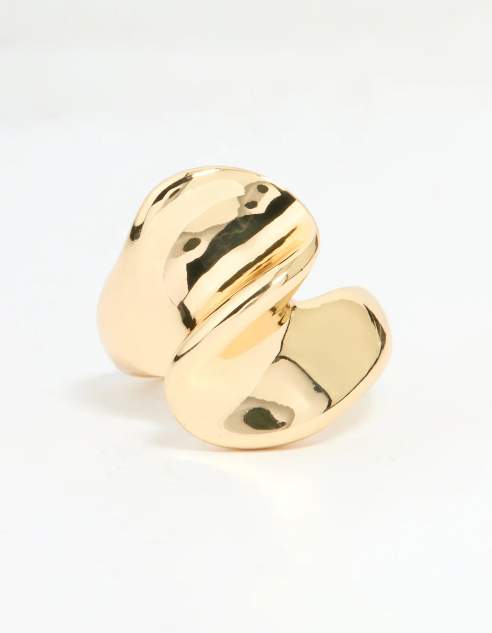 Gold Plated Twisted Oval Ring - Image 3