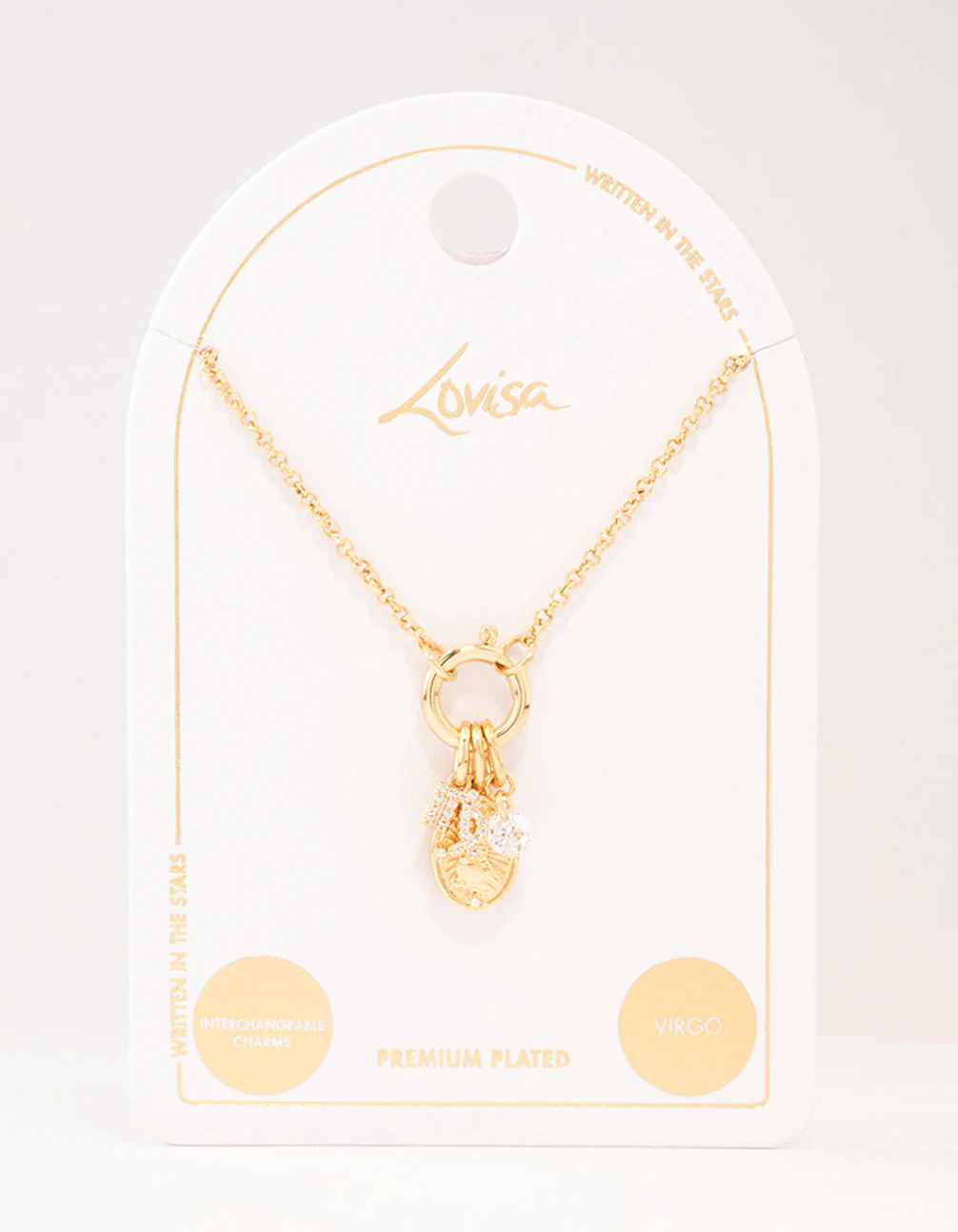 Gold Plated Virgo Charm Necklace - Image 3