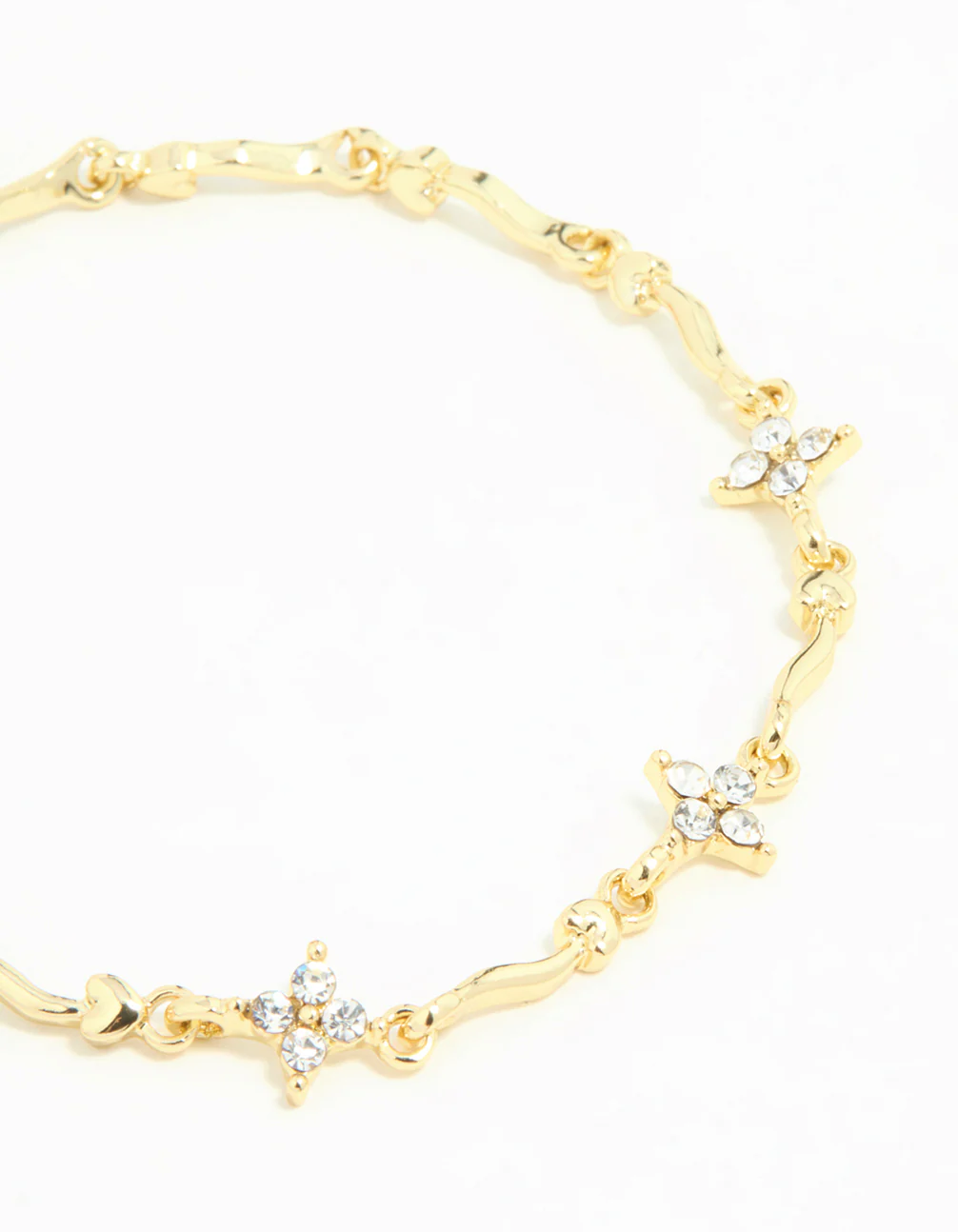 Gold Plated Winding Mini Flower Bracelet - Image 2