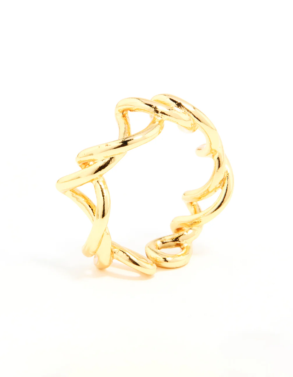 Gold Plated Wire Twisted Ring - Image 2