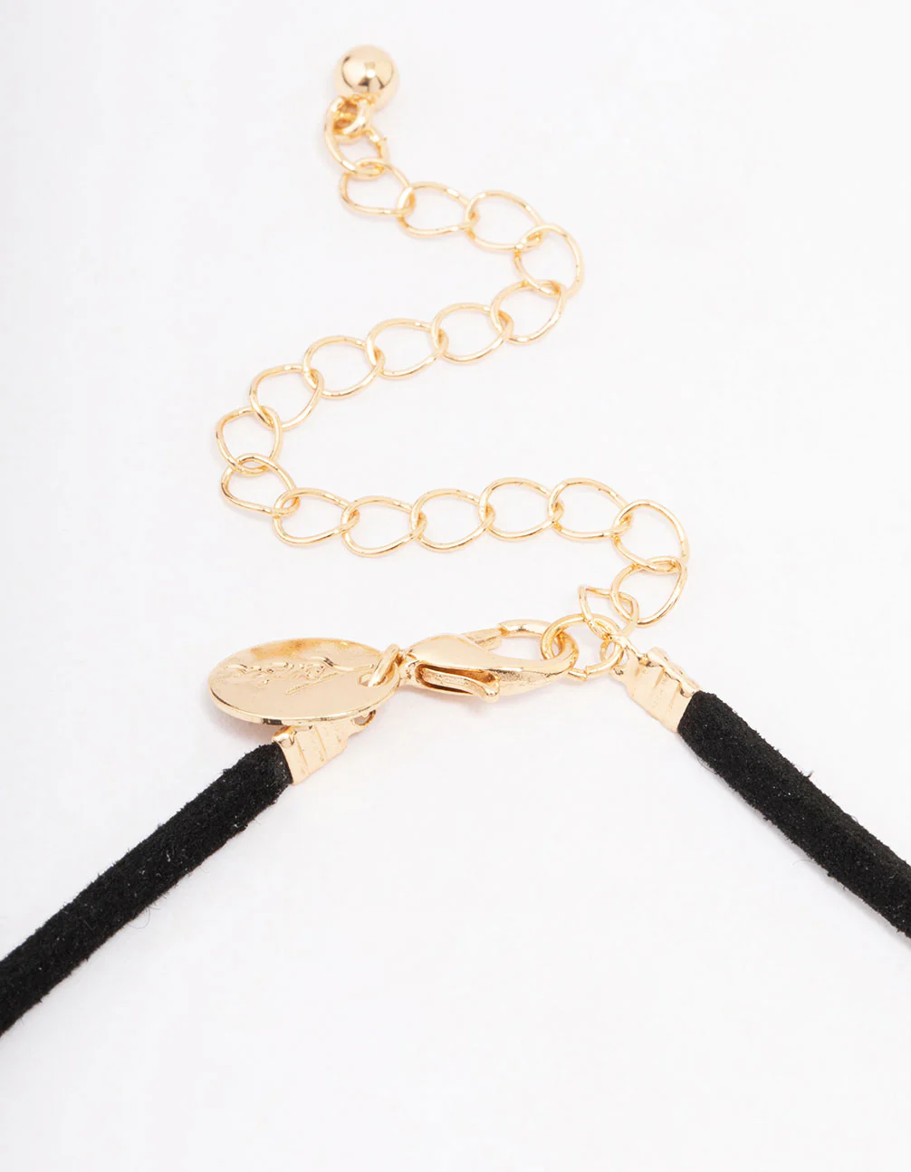 Gold Puffy Love Heart Cord Pendant Necklace - Image 3
