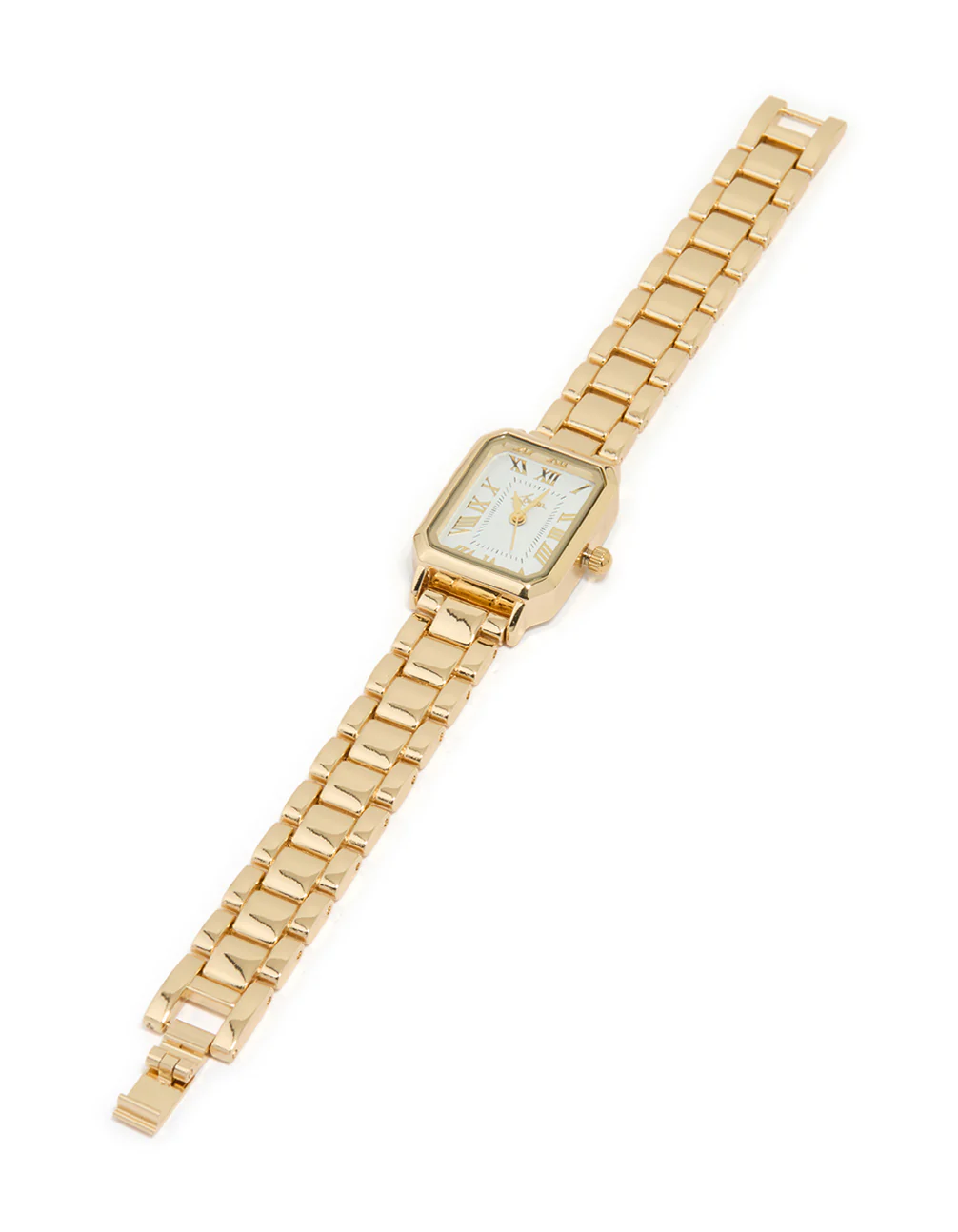 Gold Rectangle Roman Numeral Watch - Image 2