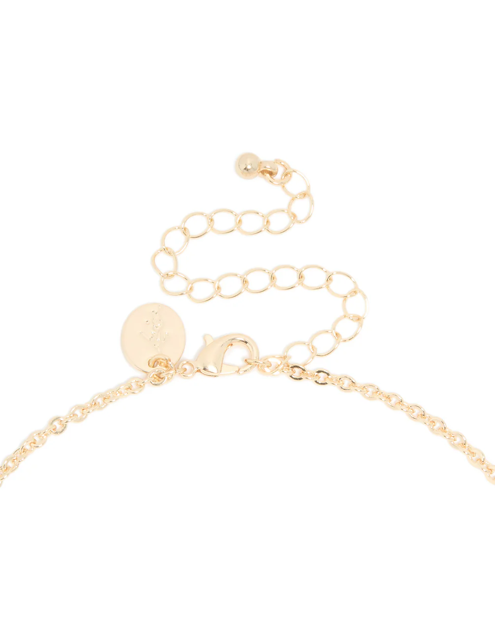 Gold Red Cubic Zirconia Vine Y-Necklace - Image 3