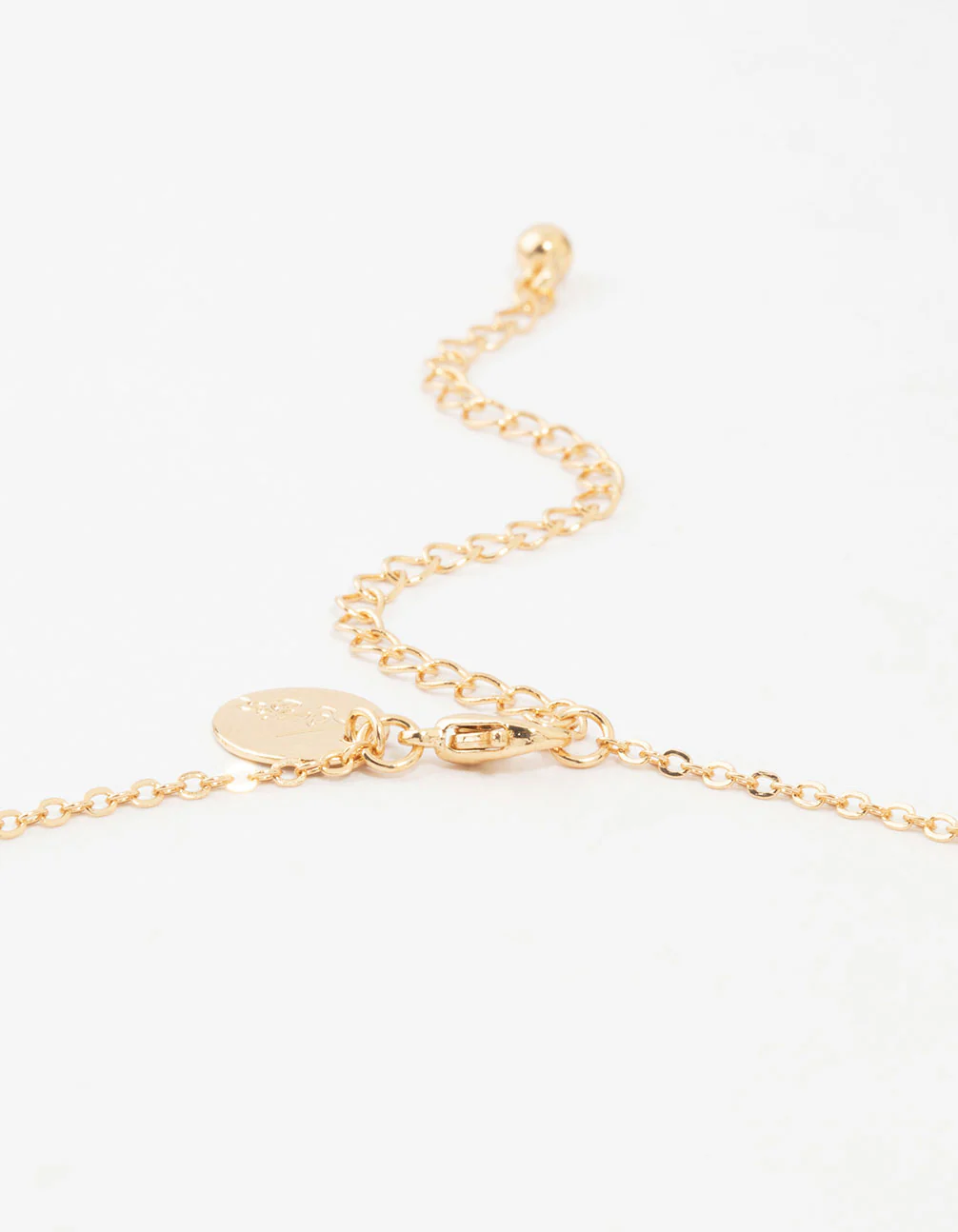 Gold Red Enamel Heart Necklace - Image 3
