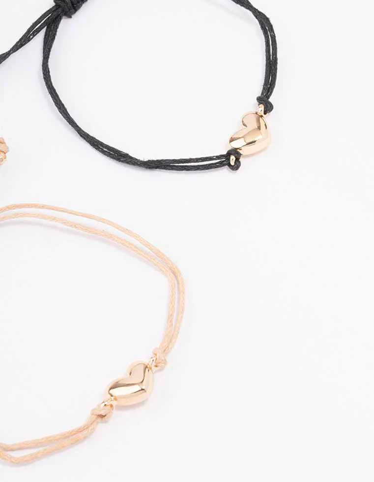 Gold Rope Heart Bracelet - Image 3