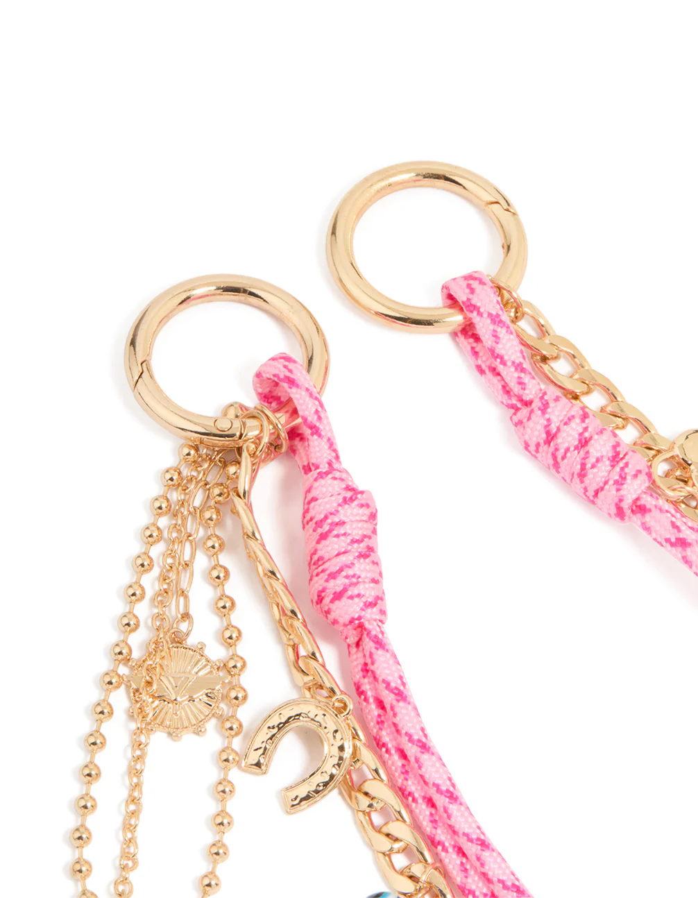 Gold & Rope Mixed Charms Key Chain - Image 2