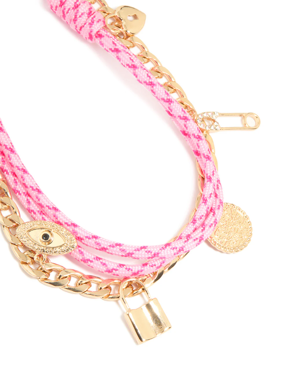 Gold & Rope Mixed Charms Key Chain - Image 3