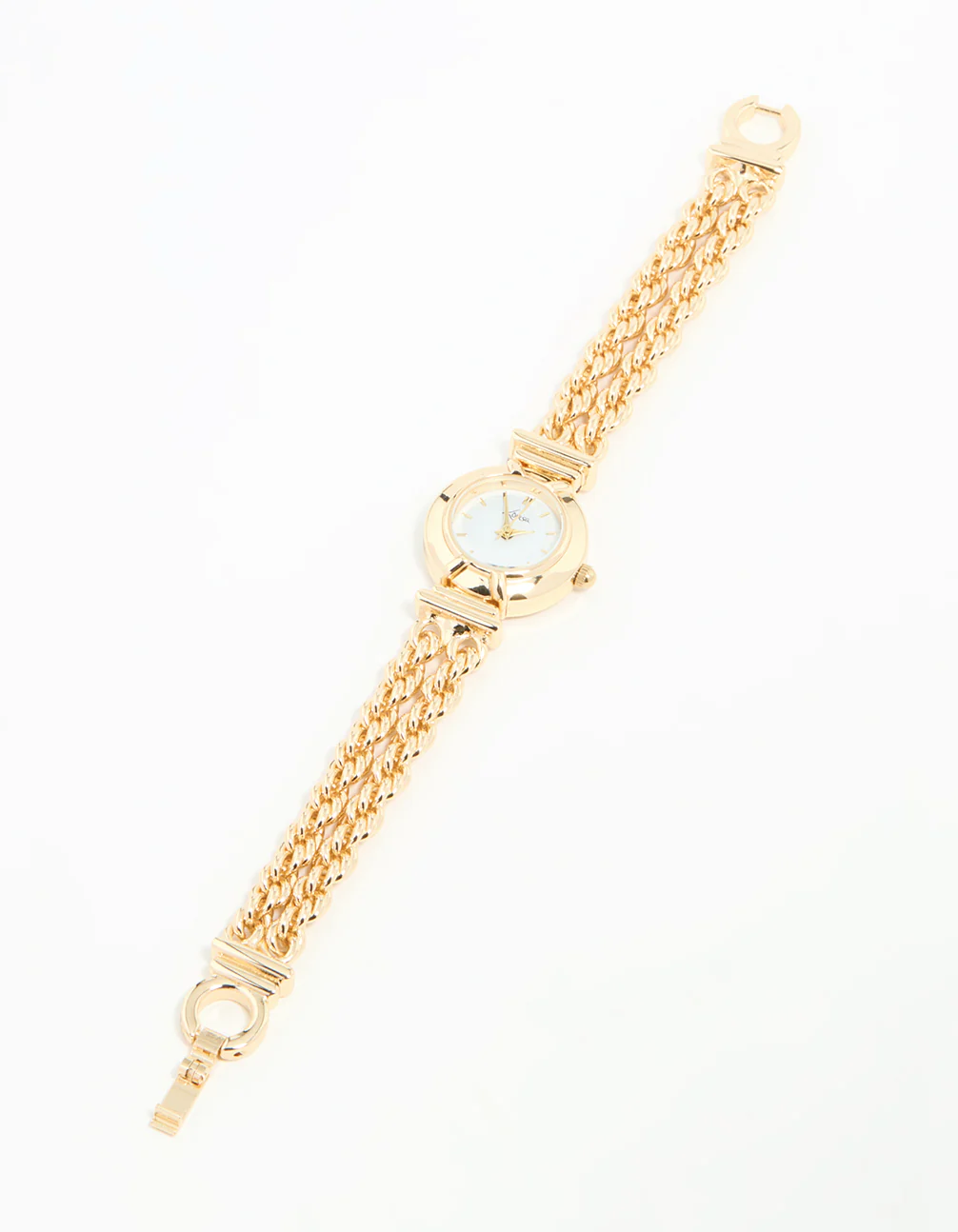 Gold Round Chain Watch Bracelet - Image 2