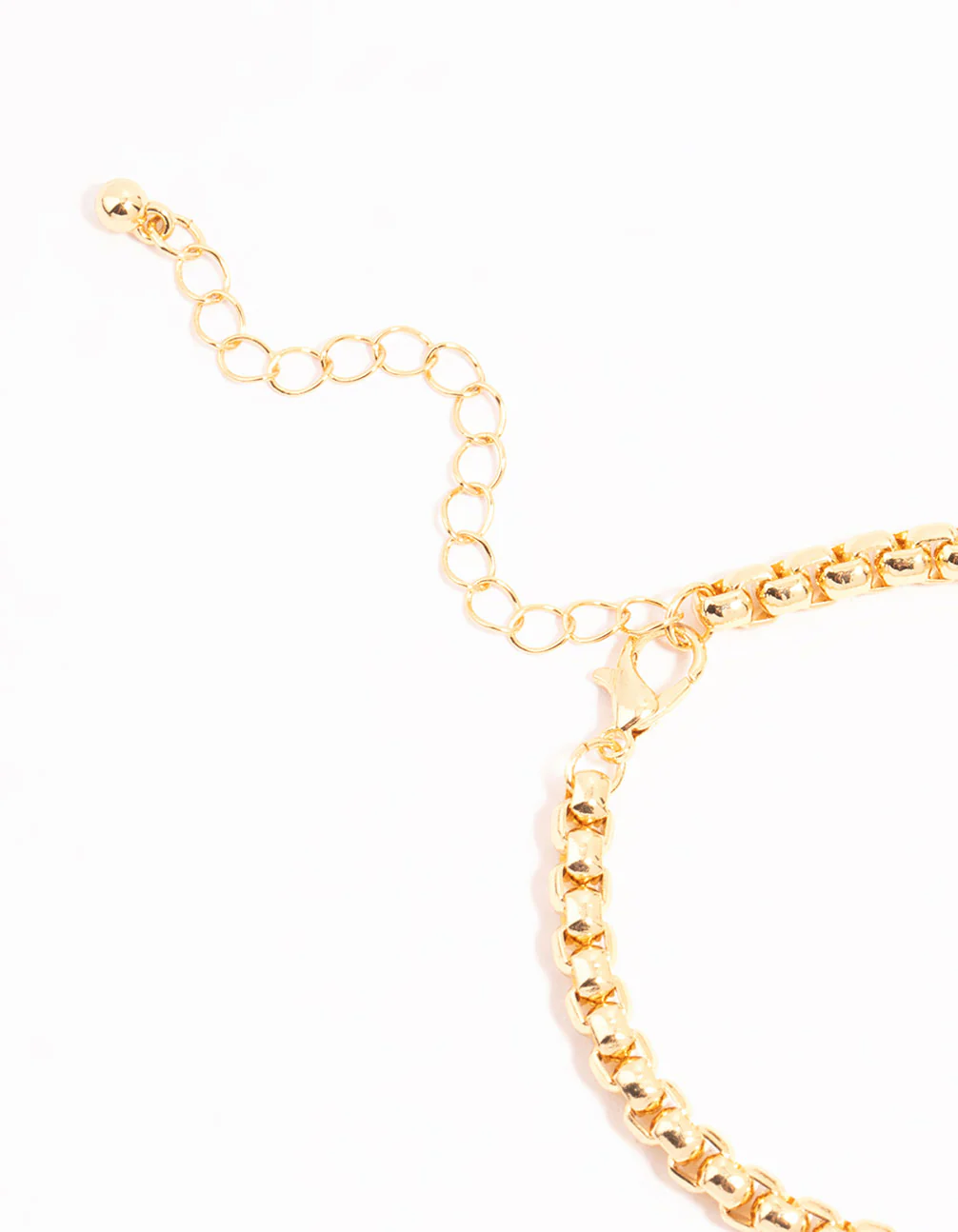Gold Round Detail Chain Bracelet - Image 3