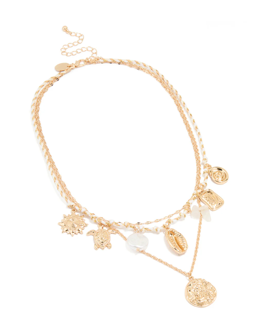 Gold Sea Charm Layered Necklace - Image 2