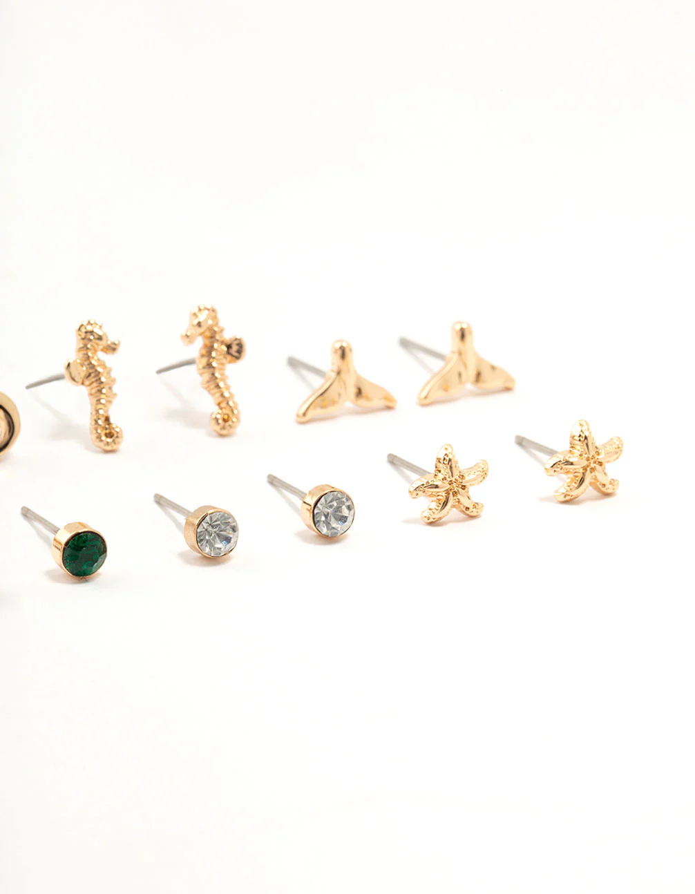 Gold Sea Creatures Earrings 8-Pack - Image 3